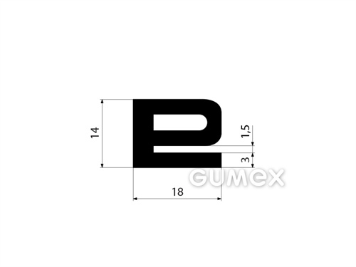 GUMOVÉ PROFILY TVARU "e" - EPDM